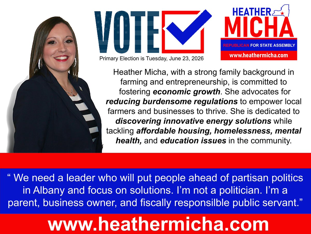 Heather Micha for NYS Assembly tweet media