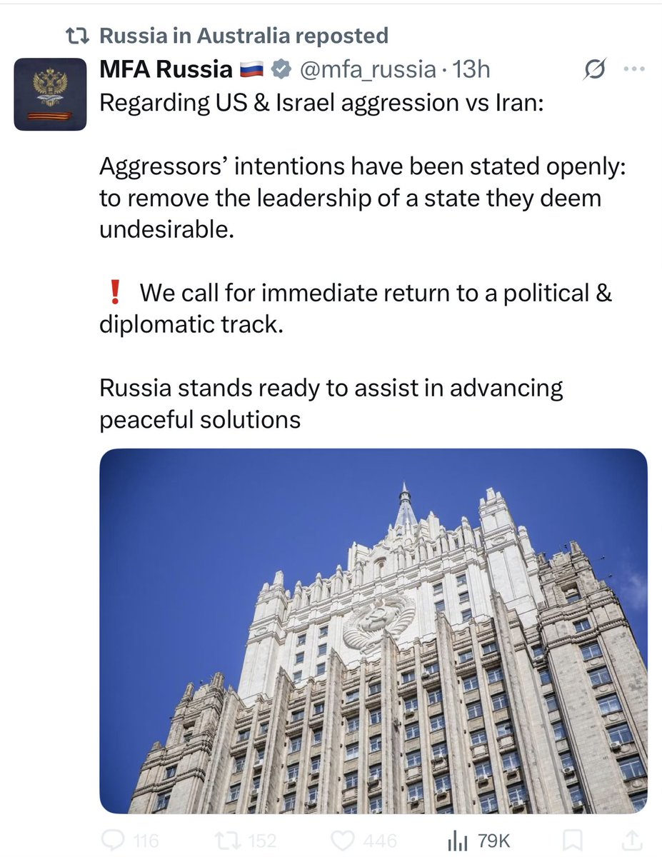 Hey Alexey Pavlovsky <a href="/RusEmbAU/">Russia in Australia</a> 

Don't get too cosy in Canberra. 

Your hypocrisy in invading Ukraine is noted. 

Australia looks forward to regime change in Russia next. 

Slava Ukraine 🇺🇦