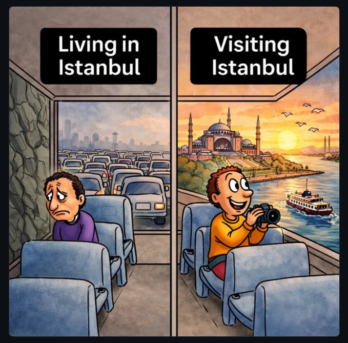 turkcedusunuyor's tweet photo. İstanbul'da yaşamak, İstanbul'u ziyaret etmek.
Aynen böyle. https://t.co/oPn5xT9JtI