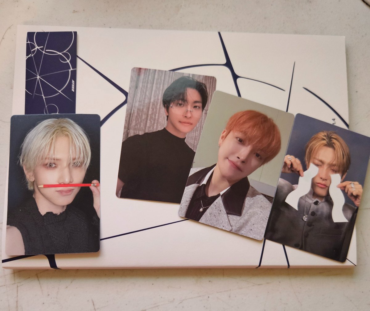 wooluou's tweet photo. SO HAPPY first ateez album! not only did i get seonghwa and hongjoong, but the yeosang card I wanted 🥹 https://t.co/ObnHiTvh6c