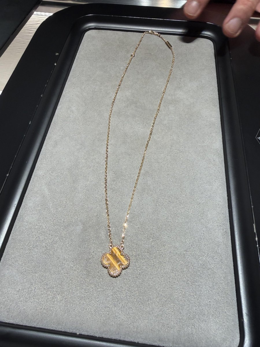Acquired the VCA Tiger Eye Necklace
