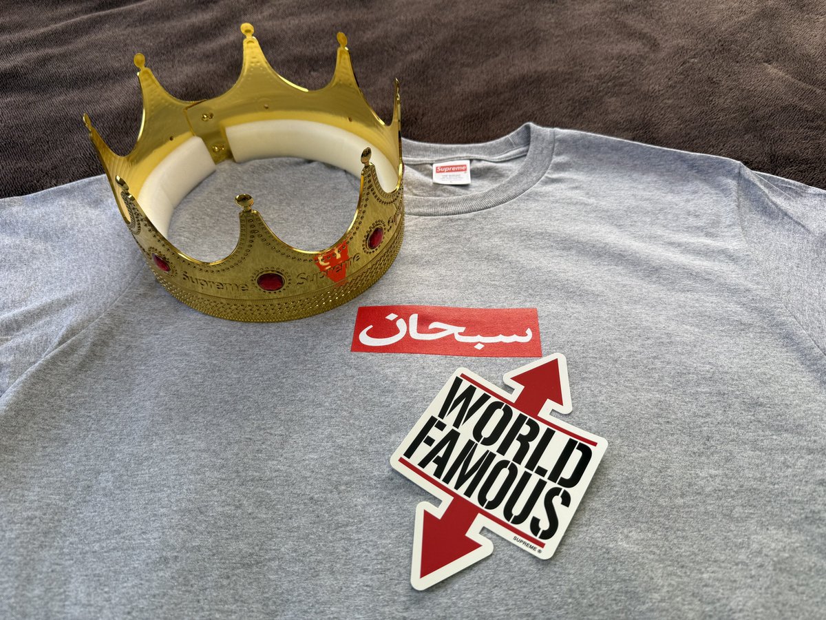 Supreme_X_Gratz's tweet image. Arabic Box Logo Tee
Color: Heather Grey
Size:L
Price:¥7,700
ちゃんとノベルティ入っててよかった…
#Supreme
#2026SS
#week1