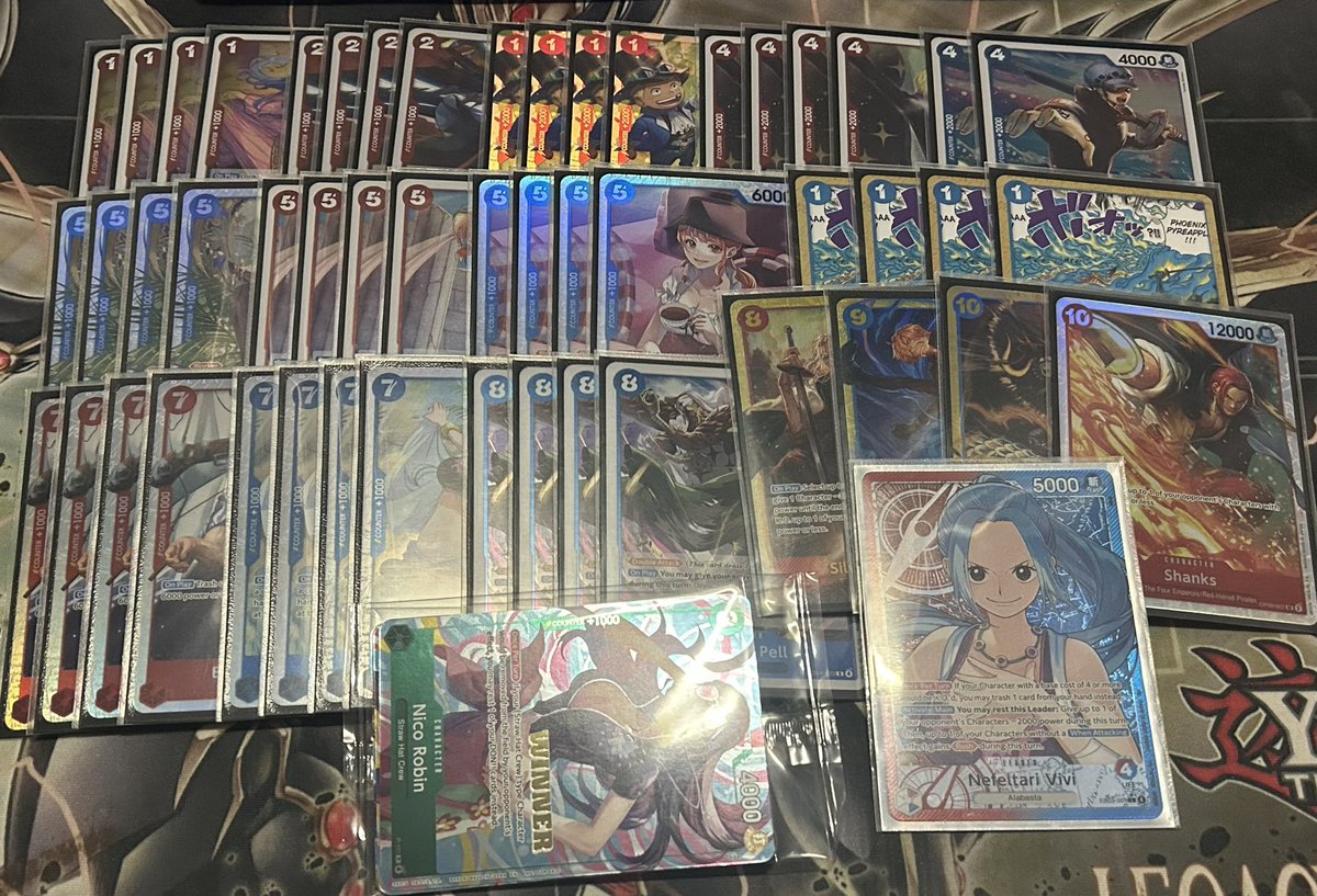 OPTCG Heroine Battles 
Vivi eb03

R1 UR Vivi ⭕️
R2 UY Nami ⭕️
R3 GP Lim ⭕️
R4 UY Nami ⭕️
R5 PY Pudding 🤝