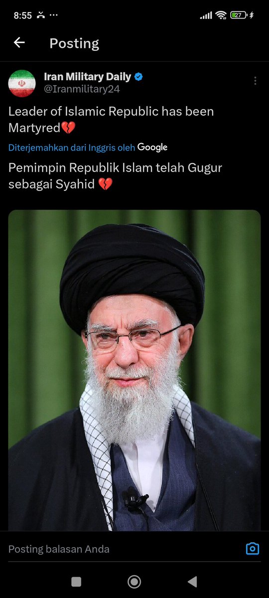 With the death of the Supreme leader this token could become a concern! gambling mode $KHAMENEI
CA : 2Rq9PWwUYBjyuNxqudcn2aNeVqsEFo3WwDXoCi2Rpump
#usa #israel #iran #Khamenei #solana
