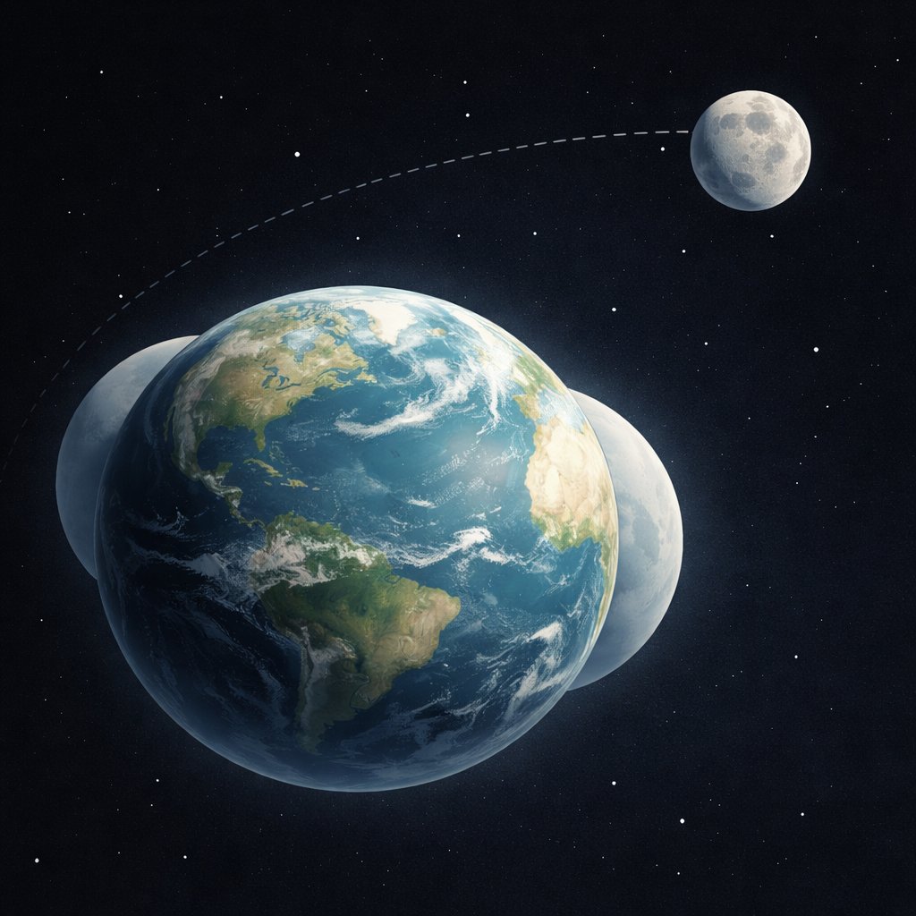 ExploreCosmos_'s tweet image. The Moon is not slowly falling toward Earth, as many people instinctively imagine. 

In reality, it is doing the opposite: it is gradually moving away from us at a rate of about 3.8 centimeters per year. The change is tiny on human timescales, but it reveals something deeply