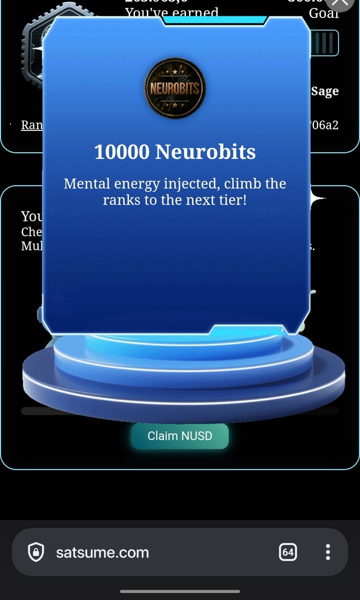 LucxGT's tweet image. Currently trying out the testnet from 👀
There’s a Mystery Box that could contain:
USDT 💸,Badge 🏅,Neuropoint ⚡

Pretty interesting for anyone who enjoys exploring new testnets.
You might just get lucky 🎁
Or you can DM me🥹👌🏼
satsume.com/?inviteCode=MH…
#tesnet #Airdrops #cuan