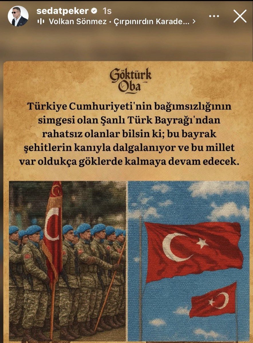 Her köşesi yangın yeri olan Ortadoğu coğrafyasında açan güneş gibisin. 

Bu bayrak şehitlerin kanıyla dalgalanıyor ve bu millet var oldukça göklerde kalmaya devam edecek.

REİS SEDAT PEKER

@Sedat_PEKER