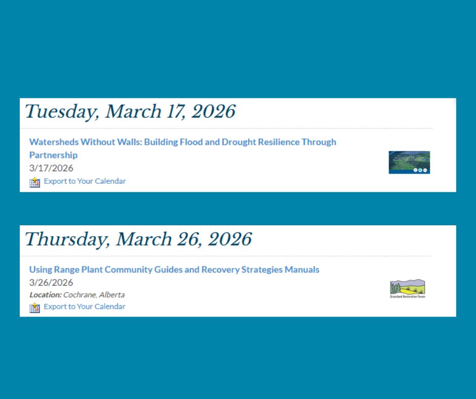 ser_wc's tweet photo. Every month, we try to make it easier to fulfill continuing education needs across the restoration community. Here are some of the relevant events happening in February for our Western Canada landscape &amp; scope!
More here: https://t.co/NCBL4Yn409
#restore #restoration #environment https://t.co/U4BpeOFO3Q