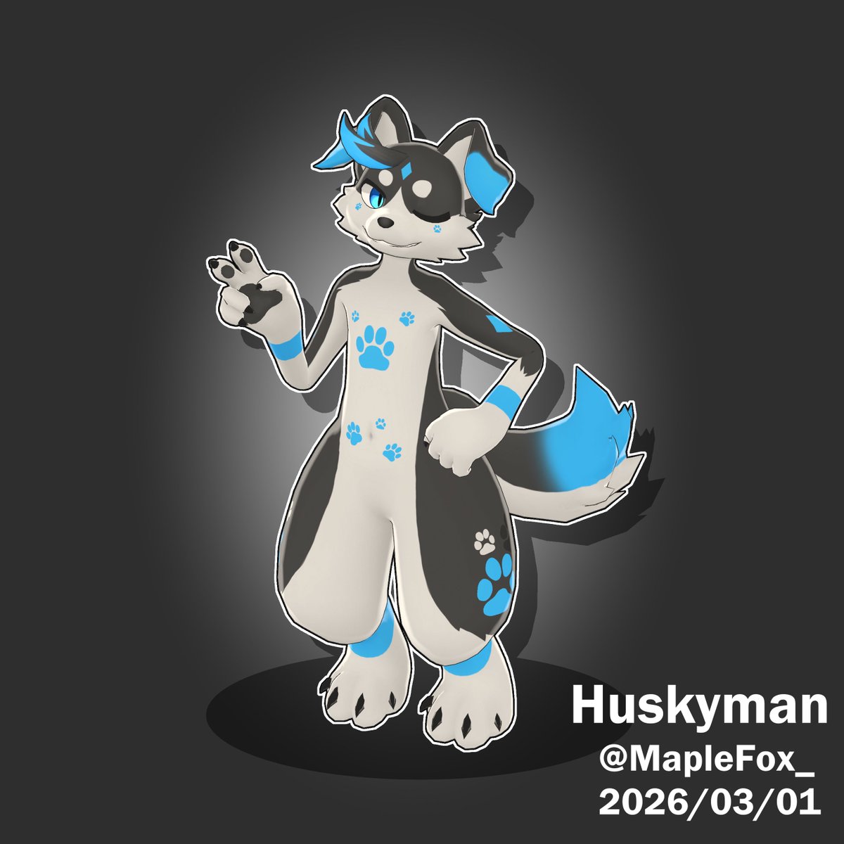 MapleFox_'s tweet photo. Another Commission For: Huskyman💙!!
Thank you!! 

#furry #kemono #regulus #vrchat #maplefox #unity3d #vrc #furryfandom https://t.co/WIh51PQuo7