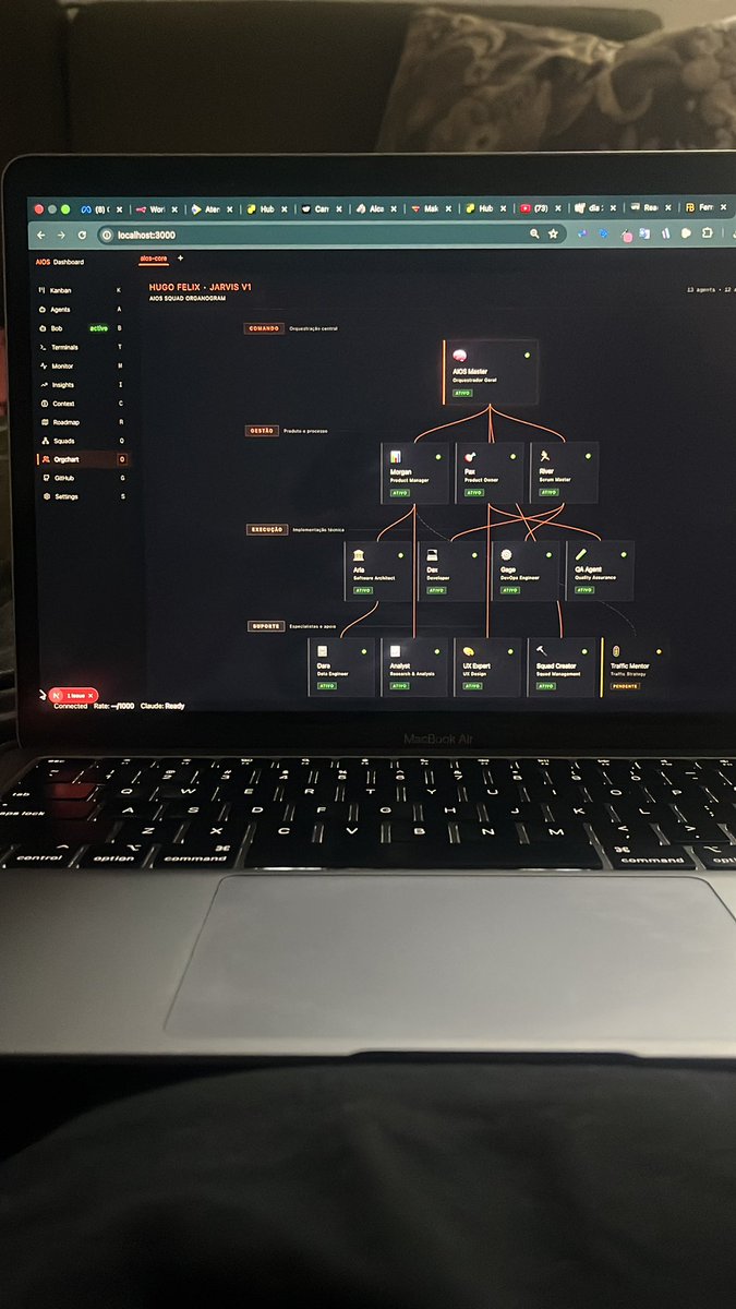 hfelix_'s tweet photo. Em 6h de vibe coding:

- Criei uma software house dentro do meu computador;
- Estou treinando meu primeiro agente gestor de tráfego com um curso completo. 

Os próximos passos é passar mais horas na ferramenta para ficar cada vez mais familiar e criar um one person business https://t.co/2esCJZYcyn