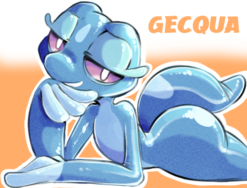 Attempt at drawing the new water starter, Gecqua!