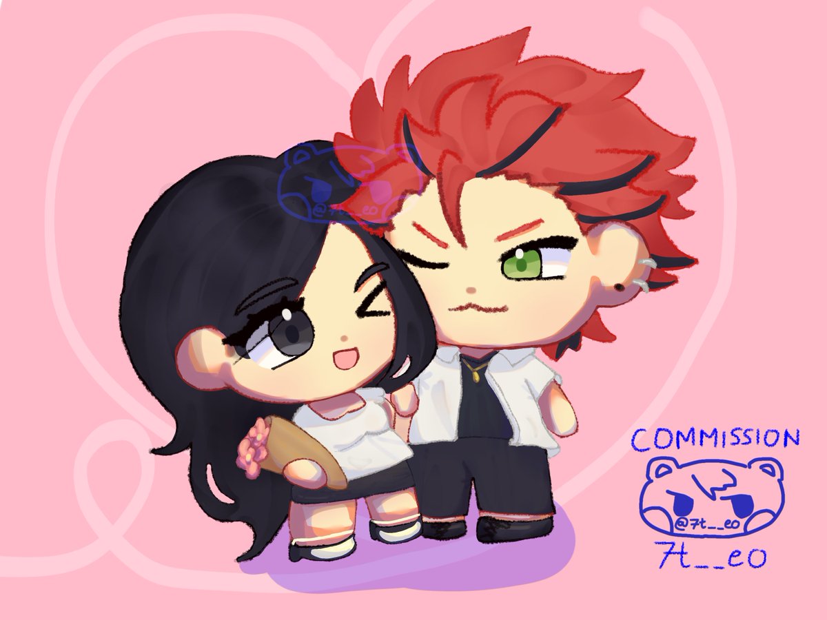 chibi commission result ๑ ᴗ ๑) thank you. 💌 https://t.co/8lvMmuClhr # ...