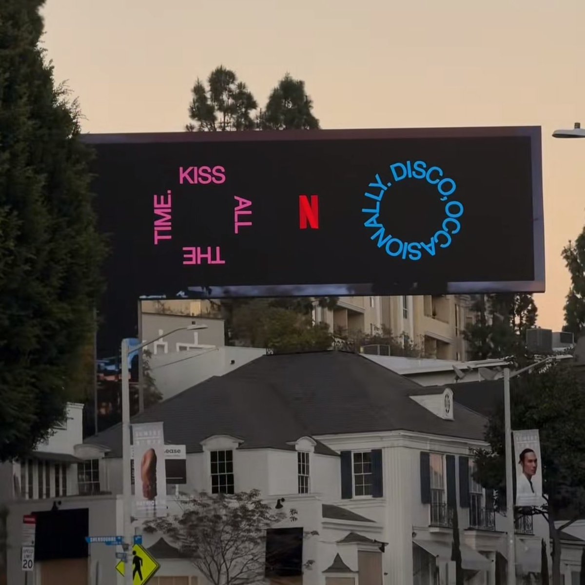 concertleaks's tweet photo. Netflix branded ‘Kiss All The Time. Disco, Occasionally.’ ads have started to appear in major cities! https://t.co/PrcjXtQPBP