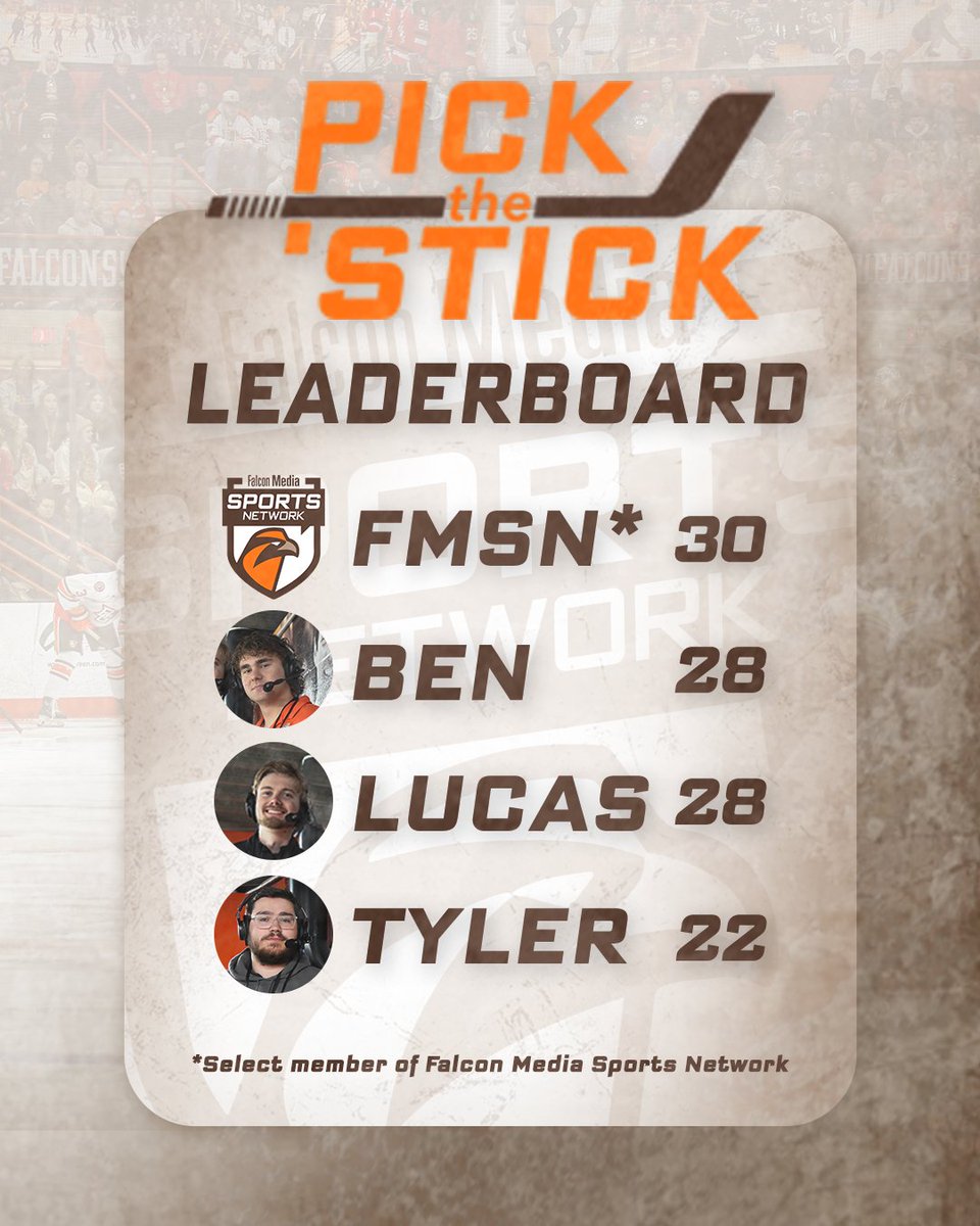 BG_FMSN's tweet photo. #PicktheStick Update:
@BG_FMSN — 1 pt Morneau A
@benjamin_corak — 2 pts Doran 2 A
@KleimeyerLucas — 2 pts Emerson G
@TKavaleczSports — 1 pt Grant A

@BG_FMSN stays in front heading into the @CCHA Mason Cup Playoffs. 🏒

Check out the leaderboard⬇️ https://t.co/GO4LK4yLis