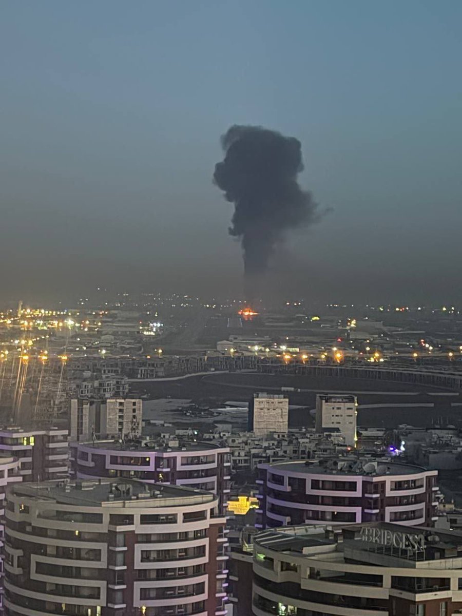 BREAKING | A US base in Iraqi Kurdistan’s Erbil on fire after an attack by Saraya Awliya al-Dam (Guardians of the Blood) Brigades.