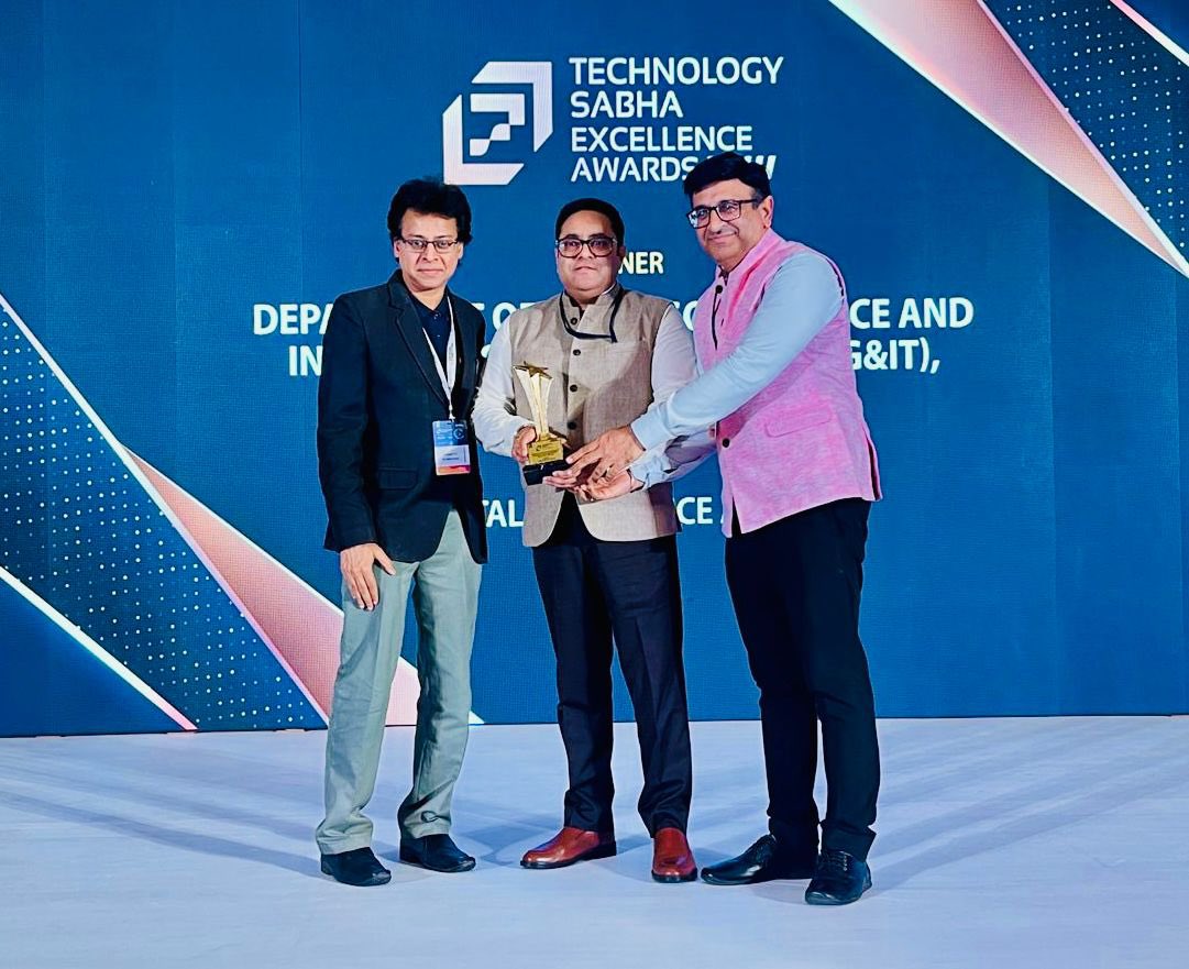 AroraAmanSunam's tweet photo. Punjab Govt wins Digital Excellence Award at Technology Sabha 2026 in Hyderabad. 
Kudos to @DGGITPUNJAB team's relentless efforts in driving citizen-centric reforms.  CM @BhagwantMann led Punjab Govt committed for transparent, efficient, accessible & accountable governance. #DigitalPunjab"