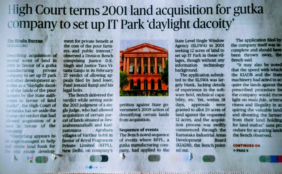 Land acquisition by KIADB a 'daylight dacoity ': HC ,ರಾಜ್ಯದ ರೈತರನ್ನು ಒಕ್ಕಲೆಬ್ಬಿಸಿ  ಮಾಫಿಯಾದವರ ಕೈಗೆ ಹೋಗ್ತಿರೋದು ದೊಡ್ಡ ದುರಂತ,   ನಿರುದ್ಯೋಗಿಗಳ ಸಮಸ್ಯೆ ಬಗೆಹರಿಯುವುದು ಕನಸಲ್ಲಿ ಮಾತ್ರ ?