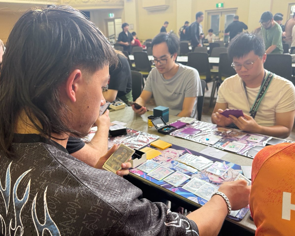hololive_OCG_EN's tweet photo. 🏆 Bloom Cup DX 25-26 Challenge 🏆
The hololive OFFICIAL CARD GAME Bloom Cup DX 25-26 Challenge Melbourne, Australia is underway! Who will emerge victorious!?
May your Oshi skill lead you to victory! Live Start!✨
#hOCGEN #hololiveEN #BloomCupDX https://t.co/QL3A3M4DCG