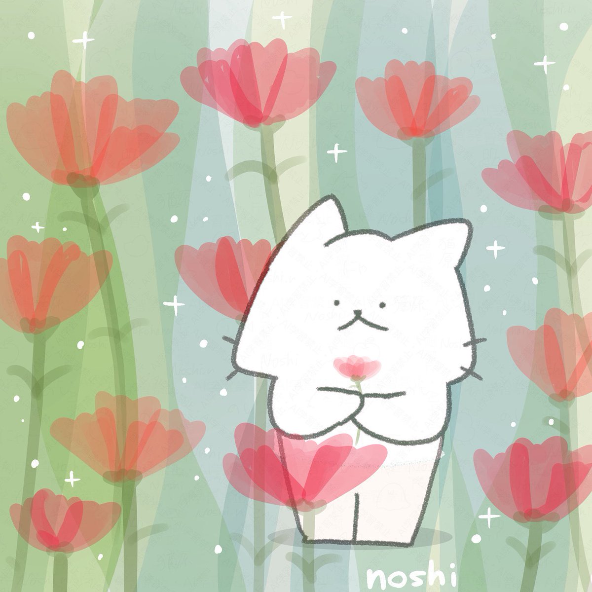 「今月も宜しくお願いします」|猫原のしのイラスト