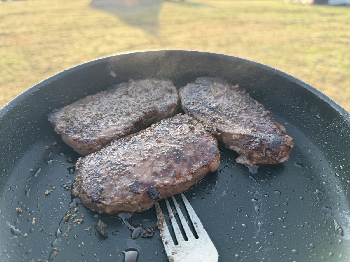 matelia7's tweet photo. 朝日を浴びて鹿肉も食べてスタミナMAX🐈‍⬛✨
ふもとっぱらに感謝！

#上田精肉店
#meat_ueda https://t.co/ur5FqANRAu