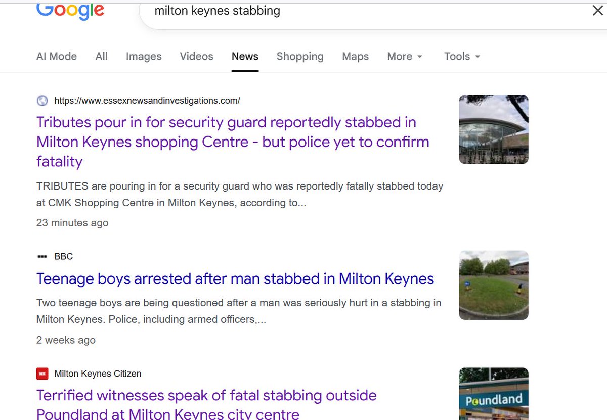 JonAustinjourn1's tweet image. My website Essex News and Investigations tops #Google News for the #MiltonKeynes stabbing story:
essexnewsandinvestigations.com/single-post/tr…