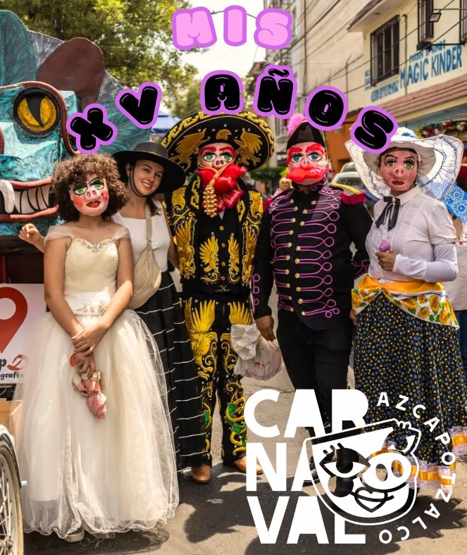 CarnavalAzcapo's tweet photo. Estimado @Cesar_VegaGar estas cordialmente invitado a los XV años del Carnaval de Azcapotzalco, la fiesta de cultura comunitaria más grande en #Azcapotzalco, te esperamos el domingo 15 Marzo 2026 a partir de las 10 am  🐷🥳🥳 https://t.co/xBt5yva0Qc
