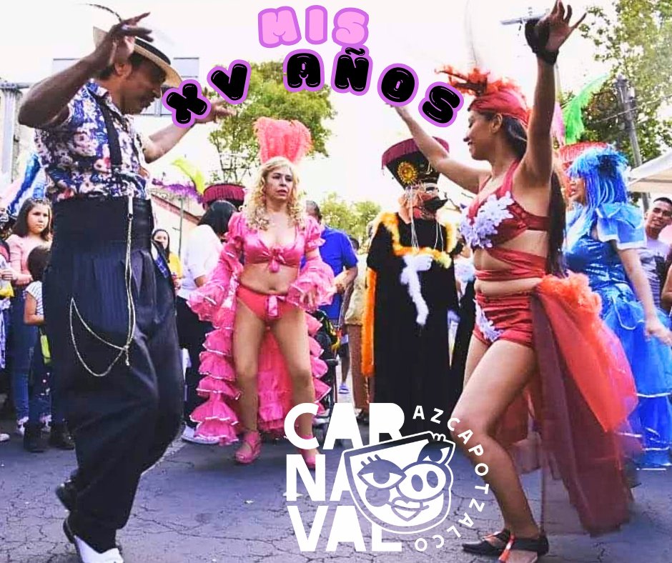 CarnavalAzcapo's tweet photo. Estimado @Cesar_VegaGar estas cordialmente invitado a los XV años del Carnaval de Azcapotzalco, la fiesta de cultura comunitaria más grande en #Azcapotzalco, te esperamos el domingo 15 Marzo 2026 a partir de las 10 am  🐷🥳🥳 https://t.co/xBt5yva0Qc