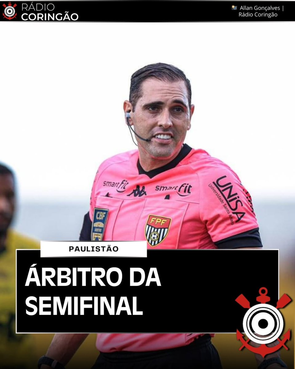 João Vitor Gobi será o árbitro da partida desta noite, válida pela semifinal do Campeonato Paulista.

Com ele, estarão os auxiliares Alex Ang Ribeiro e Daniel Paulo Ziolli, o quarto árbitro será Gabriel Henrique Meira Bispo, e no VAR Adriano de Assis Miranda.