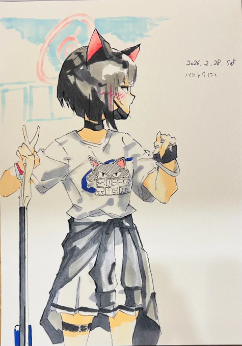 おはようございます 嫁が子供を連れてお泊まりなので、外でのんびり絵を描いてきました 金の墨汁のための筆選びもじっくりできたのですが、やはり寂しいっす…( '_ゝ`)