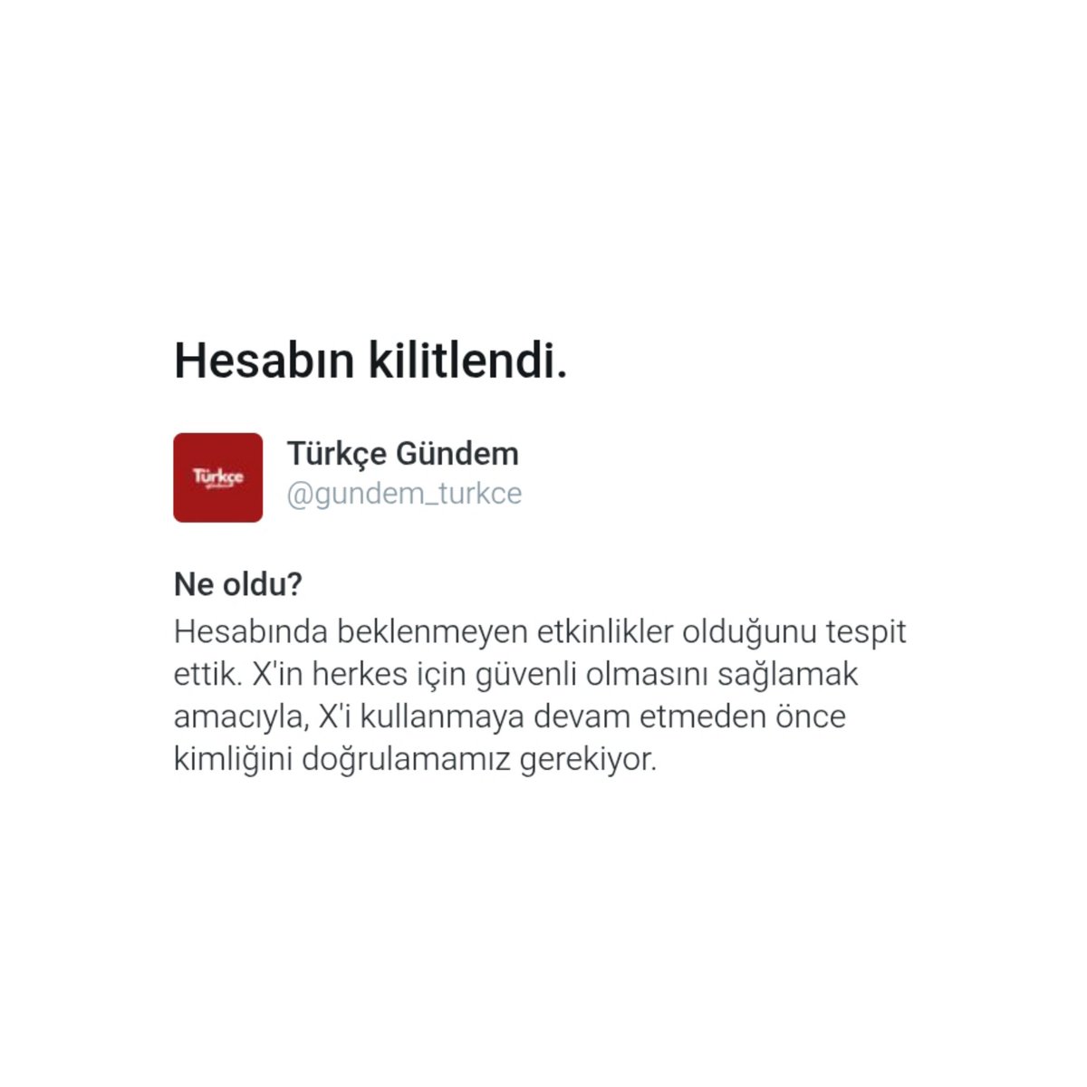 🔴 #ÖNEMLİ | Hesabımız yoğun şikayet altında.

Bu paylaşımı beğenerek, paylaşarak ve yorum atarak bize destek olabilirsiniz.

Türkçe Gündem, haberleri gerektiği dilde aktarmaya devam edecek. Şimdiden teşekkür ederiz.