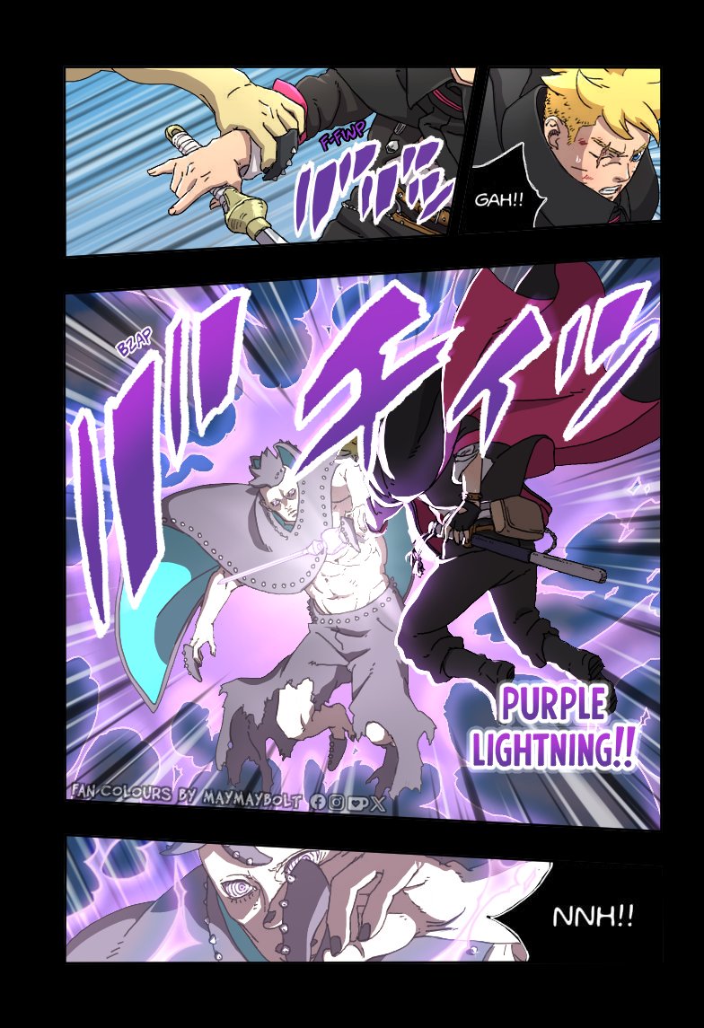 maymaybolt's tweet photo. [Art repost]: Purple Lightning
Rematch when?�� 
Jura will probably have some new tricks of his own by then.
(⬅️read/swipe right to left) #BORUTO #BorutoTwoBlueVortex #jura #kakashi https://t.co/Wa8aInfPy2