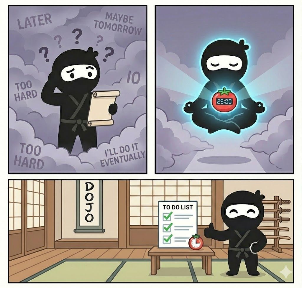 Sensei_Easy's tweet photo. A ninja doesn't leap a mountain in a day. ⛰️

We overestimate the daily sprint but underestimate the yearly marathon. Don't let the fog of "later" blind you to the power of "now."

Small steps. Giant leaps. The dojo awaits. 🥋

#SenseiEasy #Consistency #AntiProcrastination https://t.co/H38GnYhgP3
