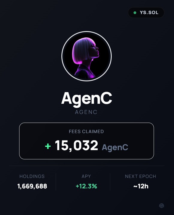 MeatWeaveRacing's tweet photo. $AgenC cashbacks is now live on YieldFinder.

Every wallet that has ever held $AgenC was included in the snapshot and is eligible for 50% of this week’s fee distribution.

Check if you're included: 👇 1/2 https://t.co/K3yxJVzWth
