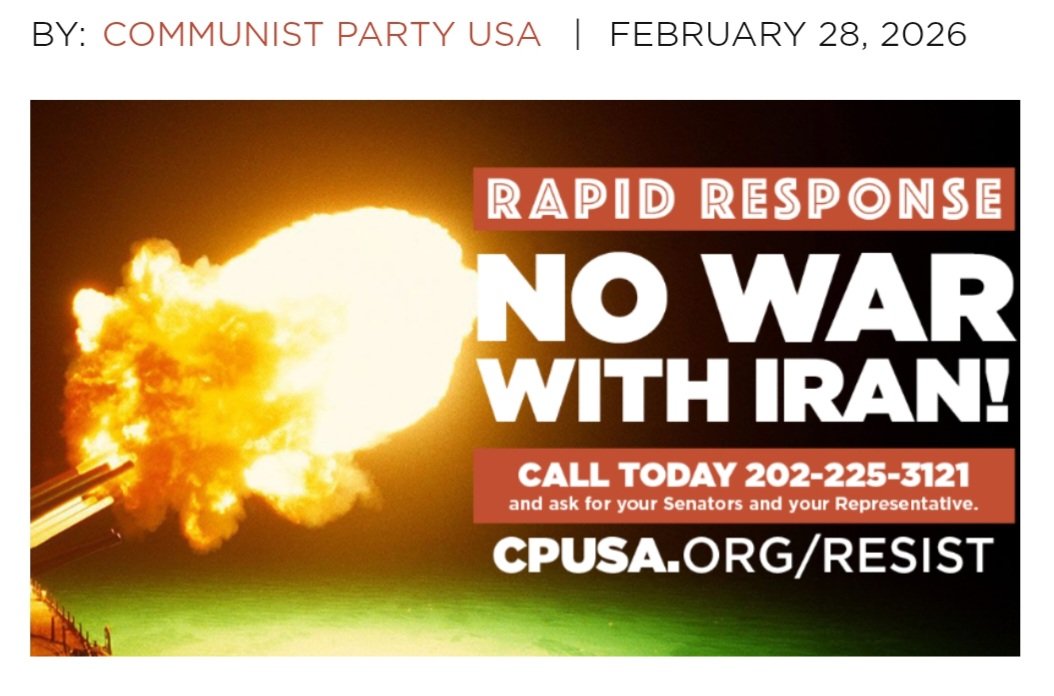ScottsOpShack's tweet photo. Just so you know, communists are against the Iran war 😄 https://t.co/TtplSZh5Q5