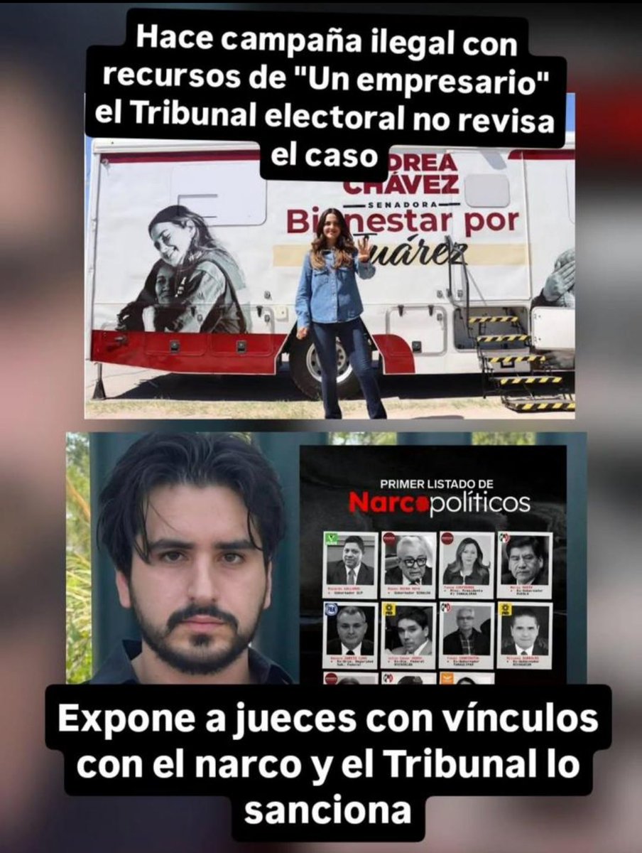 Los jueces ligados al narco y los que querían ser jueces y no lo lograron tras ser exhibidos, son la constante en el "nuevo poder judicial". 

Narcoestado persiguiendo periodistas.

<a href="/Claudiashein/">Claudia Sheinbaum Pardo</a> la principal perseguidora de Periodistas en México, utiliza todo el poder para