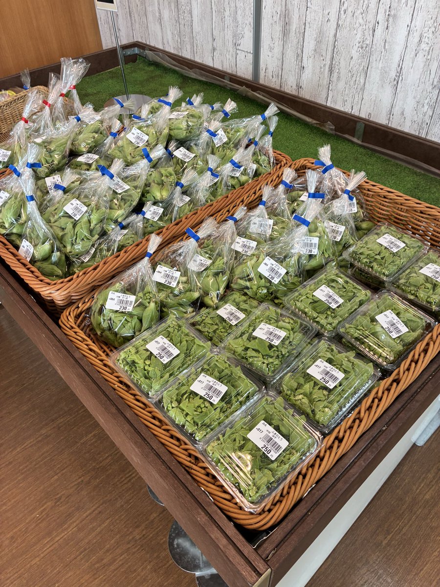 おはようございます🌞 本日は八王子産のふきのとう、菜花、のらぼう菜