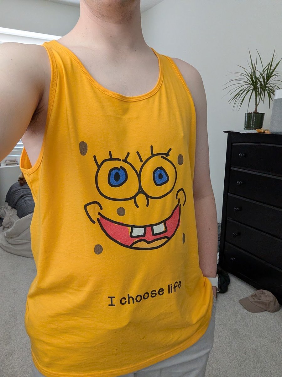 proud owner of an "i choose life" tank top