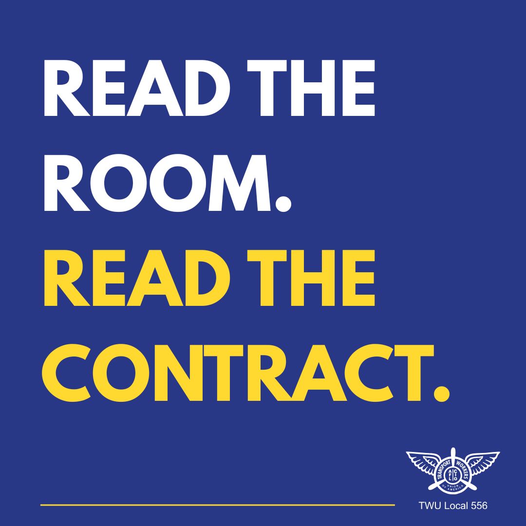 TWU556's tweet photo. Southwest Management needs to read the room—and read and respect our Contract. Yet another “suggestion” to “board early when able” exploits our goodwill and chips away at hard-fought contractual rights.

Upper management is out of touch. Decisions are being made without facing the real-world implications or fully considering the strain and anxiety placed on you. They have diminished our flexibility, made our jobs harder, placed us once again directly in the line of fire with frustrated customers, and pitted workgroups against each other through poorly thought-out plans, all in the name of helping the company. In the end, it is our members, the hardworking frontline safety professionals, who are left “holding the bag”, asked to lift the bag, and even told to put their bags in the back of the aircraft.

This is not about refusing to help. It is about protecting what was fought for over decades of negotiations. We want Southwest to succeed, and we want our customers to have a great experience. But frustration continues to grow when policies are implemented without collaboration and without respect for our Contract.

Southwest must work with our Union before rolling out flawed operational changes and must respect the agreements already in place. We will not allow further scope creep into our Contract. #ReadTheRoom