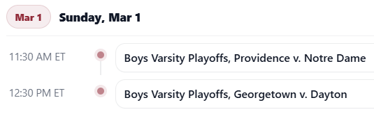 iggyhoops's tweet photo. Boys Varsity Semi-Final match-ups for tomorrow. Sunday games begin at 11:30a. https://t.co/4FqXCLsPeP