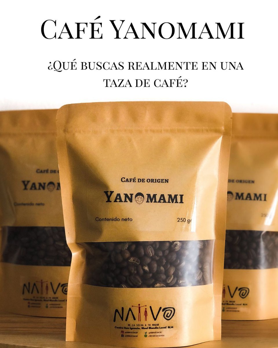 arinveshop's tweet photo. El café Yanomami más que competir como café comercial de especialidad, se distingue por su origen y coherencia productiva. 
Si quieres saber mas visita nuestra pagina web https://t.co/rhVbeEUmaV
#delaselvaatuhogar #jungletohome #cafeyanomami https://t.co/bYQcdWqYyF