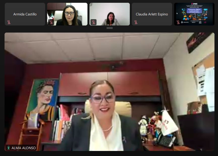 IEESonora's tweet photo. La Consejera Electoral del #IEESonora y Presidenta de la (@AMCEE_Mx), Mtra. Alma Lorena Alonso Valdivia (@almaalonso19), participó, de manera virtual, en la presentación del libro “Violencia digital en razón de género. Sentencias frente a su impacto político”, obra de la Dra. Gloria Ramírez Hernández, en el marco de las actividades del Observatorio de Participación Política de las Mujeres en México y en conmemoración del #8M.

Este importante espacio de análisis fue convocado por el Instituto Nacional Electoral, elTribunal Electoral del Poder Judicial de la Federación, la Asociación Mexicana de Consejeras Estatales Electorales, consolidando un diálogo interinstitucional en favor de la erradicación de la violencia digital en el ámbito político electoral.

Durante el evento, además de la intervención de la autora, se contó con la participación de destacadas personalidades: La Lic. Guadalupe Taddei Zavala, Presidenta del Consejo General del INE, quien brindó el mensaje de apertura, la Dra. Claudia Arlett Espino, Secretaria Ejecutiva del (@INEMexico), la Dra. Alejandra Montoya Mexía, Directora General de Igualdad de Derechos y Paridad de Género del #TEPJF.

La moderación estuvo a cargo de la Mtra. Vera Juárez Figueroa (@verajuarezf), Consejera Electoral del #IEEBC y Vicepresidenta de la AMCEE.

La obra presentada ofrece un profundo estudio de sentencias que evidencian el impacto de la violencia digital en el ejercicio de los derechos político-electorales de las mujeres, aportando herramientas clave para su prevención, atención y erradicación.

Con este tipo de iniciativas, las instituciones refrendan su compromiso con el fortalecimiento de la participación política de las mujeres y la construcción de una democracia más justa, incluyente y libre de violencia, especialmente en entornos digitales.