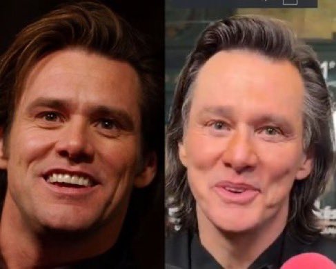 Congratulations to Jim Carey. His transformation into an old Swedish woman is now complete.