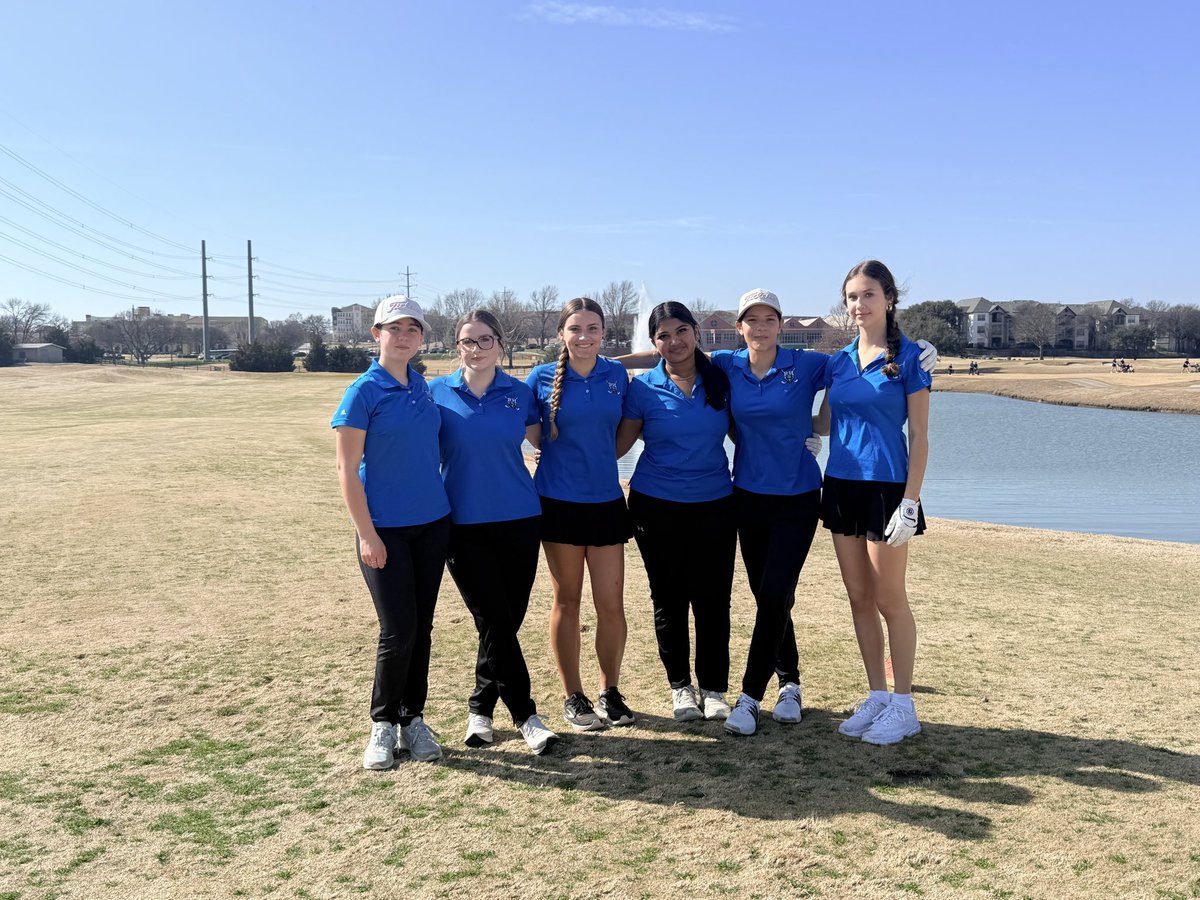 rockhillgolf1's tweet photo. JV boys had a great time on 2/25/26 at Watters creek! The JV Girls played in an 18 hole Scramble on the players course at Watters Creek on 2/26/25. 4️⃣ strokes separated 1st-4th! With a score of PAR - Sreshta, Kathy and Bella got 4️⃣th as a team! @PISD_Athletics @RockHillHS https://t.co/3qyGGsVggC