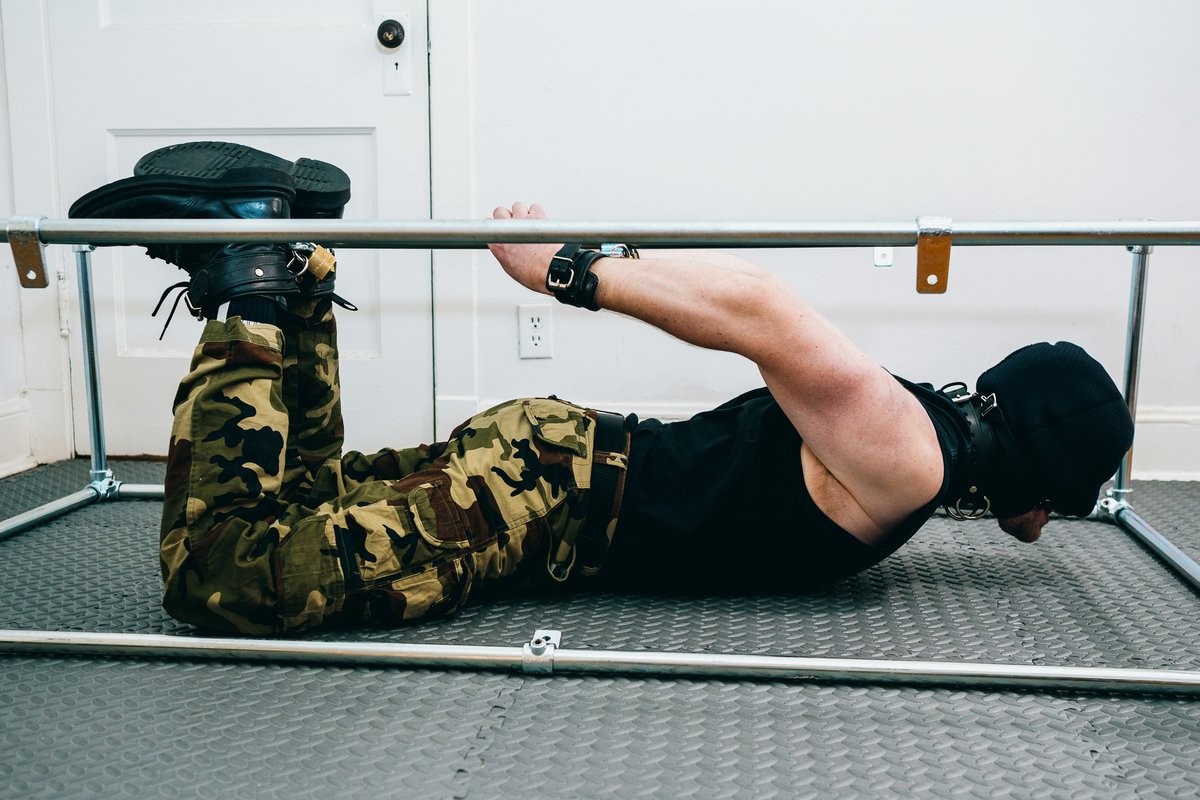 leather and steel hogtie