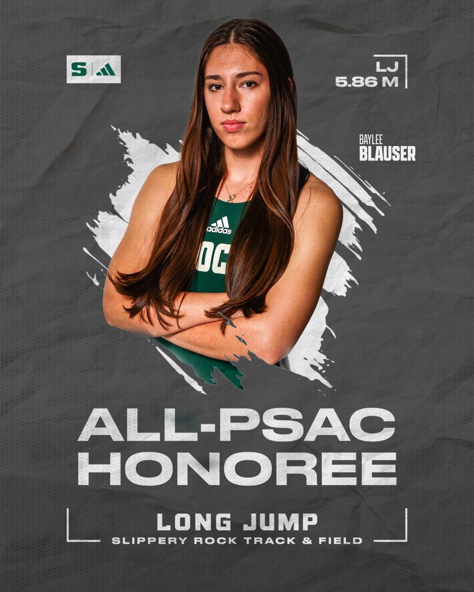 Rock_Athletics's tweet photo. WT&amp;F: Our final All-PSAC honoree of day one at the PSAC Championships is Baylee Blauser, who takes 2nd in the long jump. The Rock women picked up 50 total points over six events today to sit in first place heading into tomorrow. https://t.co/lLD3aEhou5
