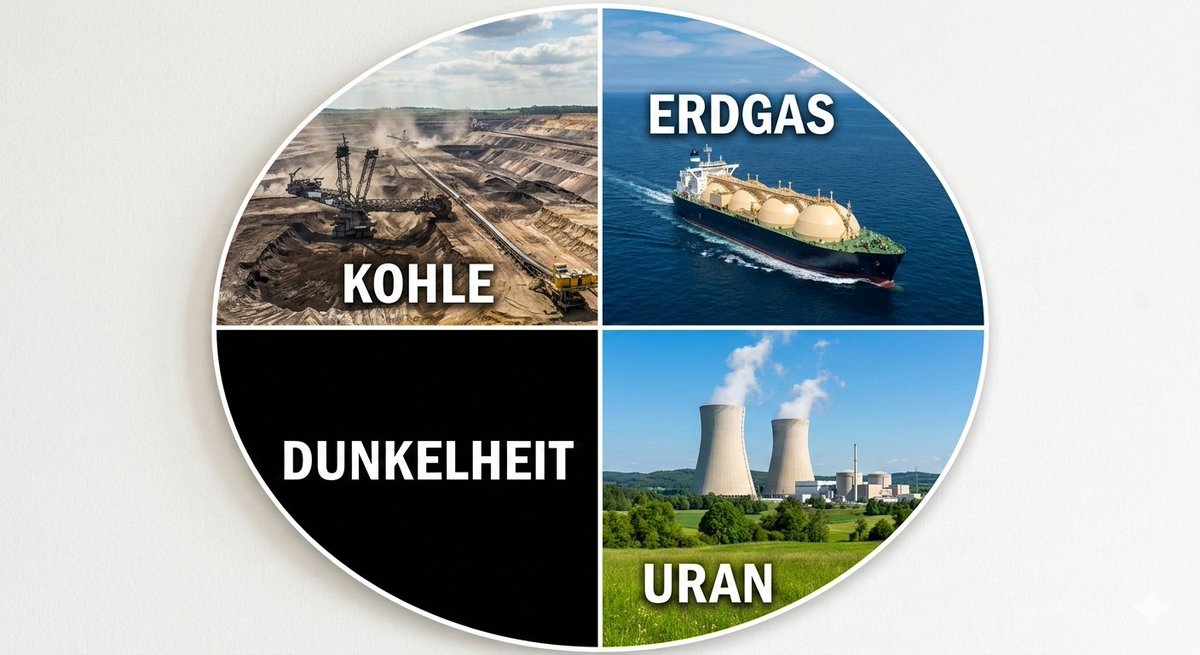 75Jamin's tweet photo. Liebe Energiewendler, eins davon müsst ihr wählen, anders geht es nicht.
Euren Äußerungen der letzten Tage kann man entnehmen, dass es NICHT Erdgas sein soll. Also, welche Option wählt ihr? https://t.co/555hBVqrEy