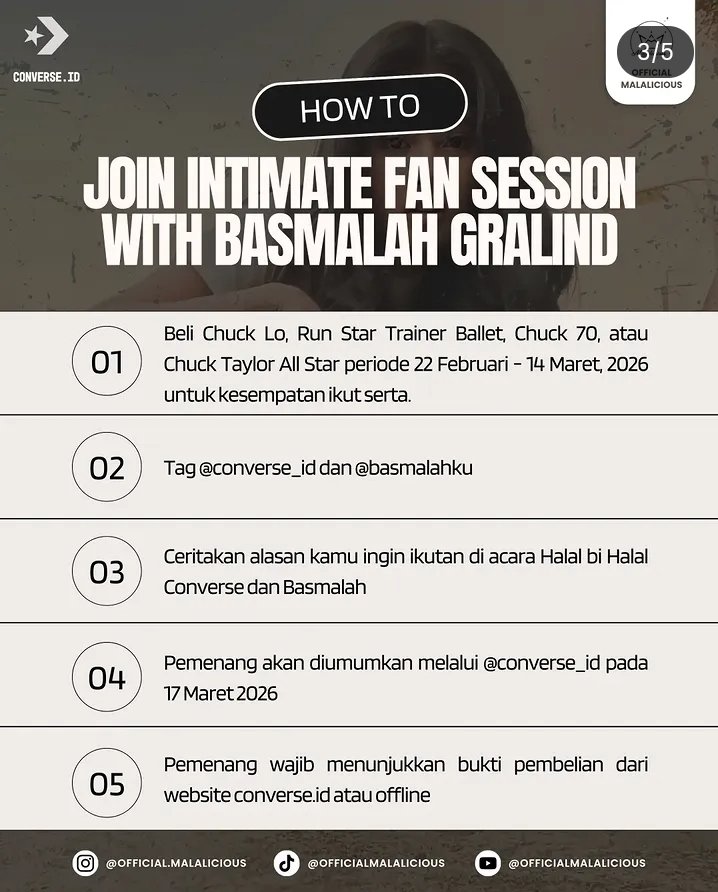 BgSquadTeam's tweet photo. Yuk kita ramaikan challenge bareng Basmalah Gralind x Converse ini!!

Jangan sampai cuma jadi penonton, waktunya kita buktiin dukungan paling total! 👟✨

Siapa tau kita yang terpilih jadi pemenang👀
#BasmalahxConverse #BasmalahGralind https://t.co/x1yQVKF6Ll