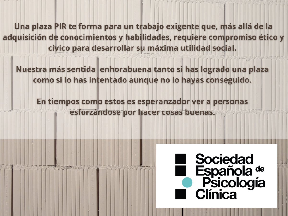 Sociedad Española de Psicología Clínica tweet media