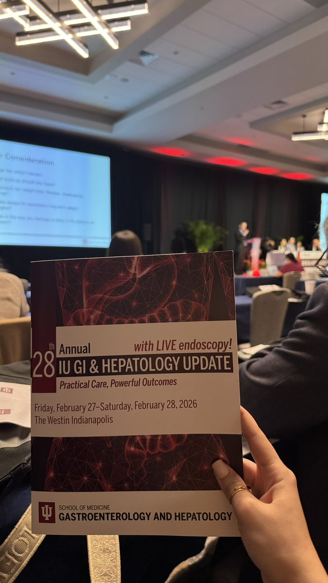 HadakiNwal's tweet photo. 🌟Great two days at the 28th Annual IU GI &amp; Hepatology Update.

Insightful discussions and dynamic live endoscopy cases reflecting the art and precision of high-level GI care.

Always grateful to learn from my mentor @alhaddad_mo and from leaders shaping the future of the field💫 https://t.co/4j2UVFpqha