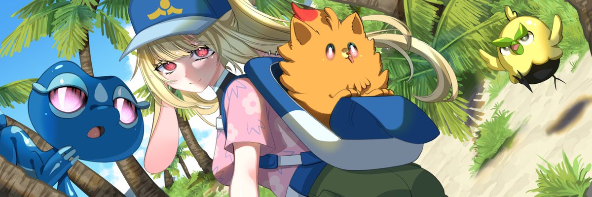 ChaDraws_Art's tweet photo. I was so excited I wanted to finish this piece !! It's not my finest rendering, but I'm happy to announce that this is my new banner !!

I still have no idea which starter to pick though, I'll most likely wait until we see their evolutions ! If the doggo has an armor, I'll pick him, if the angry birb get even angrier I'll pick him, if the gecko has a pose similar to laggron I'll pick him !

#PokemonWindsWaves #DrawTheCha